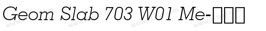 Geom Slab 703 W01 Me字体转换